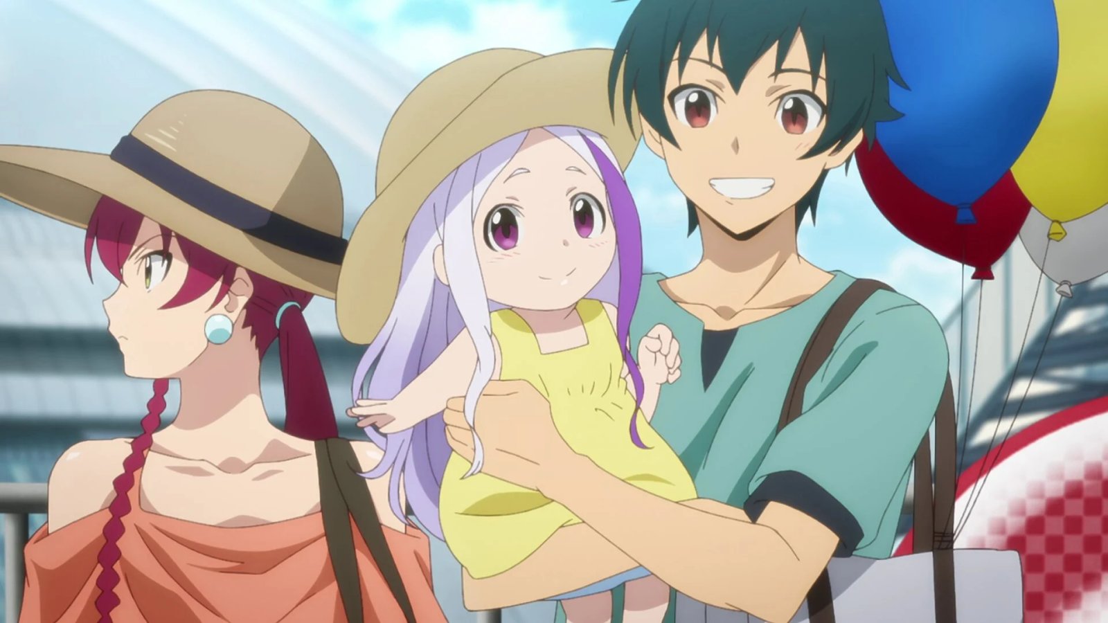 The Devil Is a Part-Timer anime featuring hero and demon lord enemies turned lovers