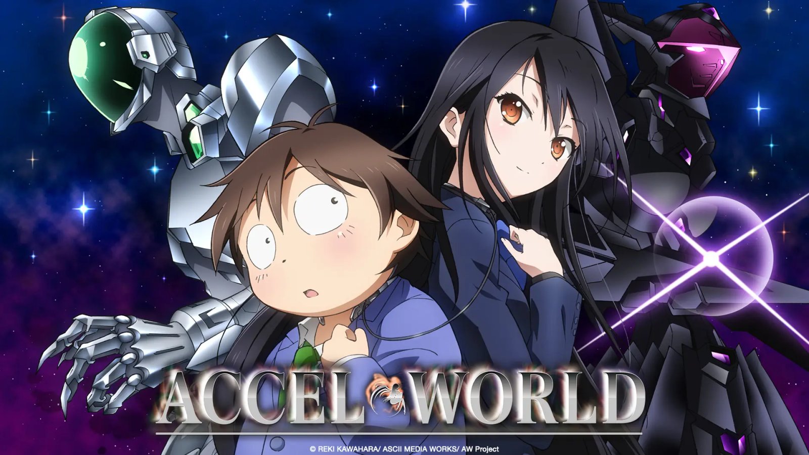 Accel World anime featuring introverted bullied boy and popular energetic girl romance