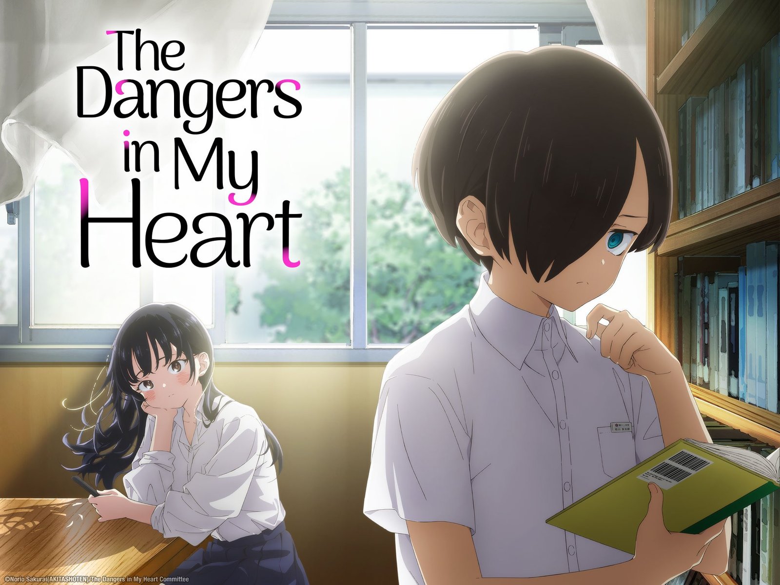 The Dangers in My Heart anime featuring shy introverted boy and popular girl romance