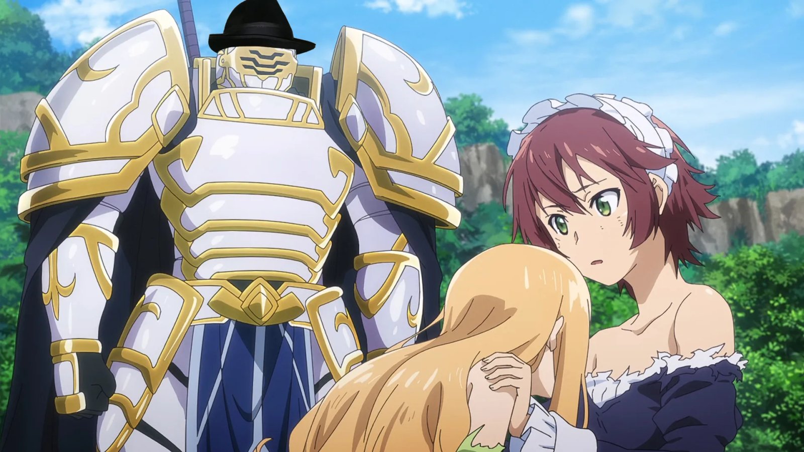 Skeleton Knight in Another World overpowered armored isekai protagonist