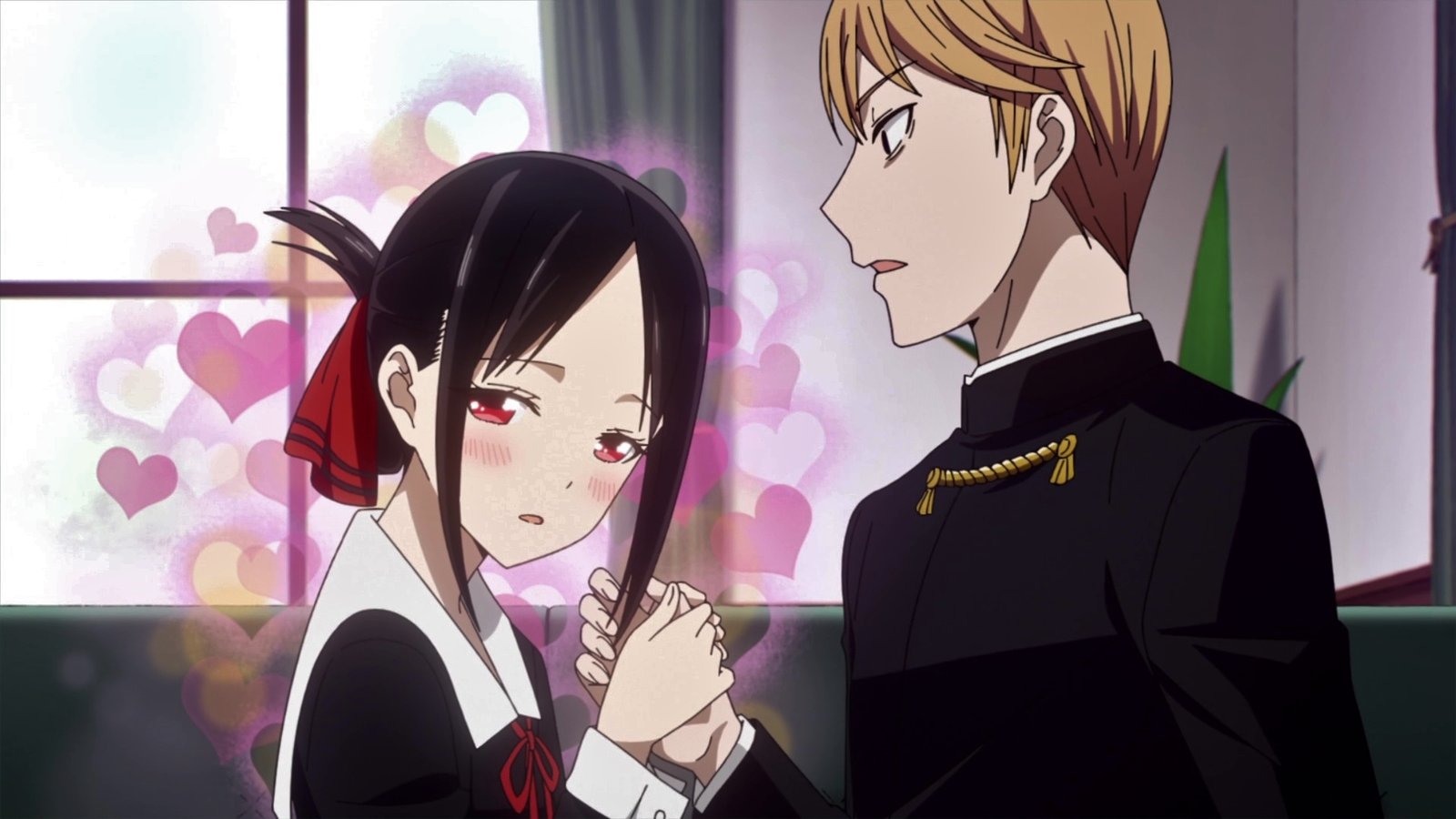 Kaguya-sama Love Is War school romance anime featuring psychological mind games