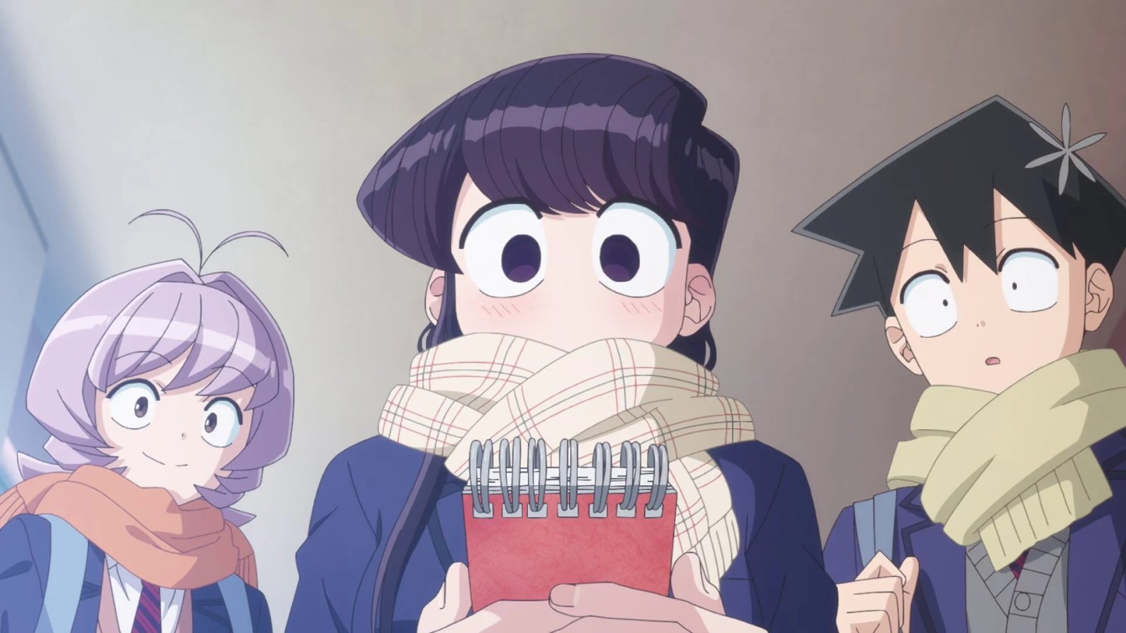 Komi Can't Communicate school romance anime with shy girl and kind boy