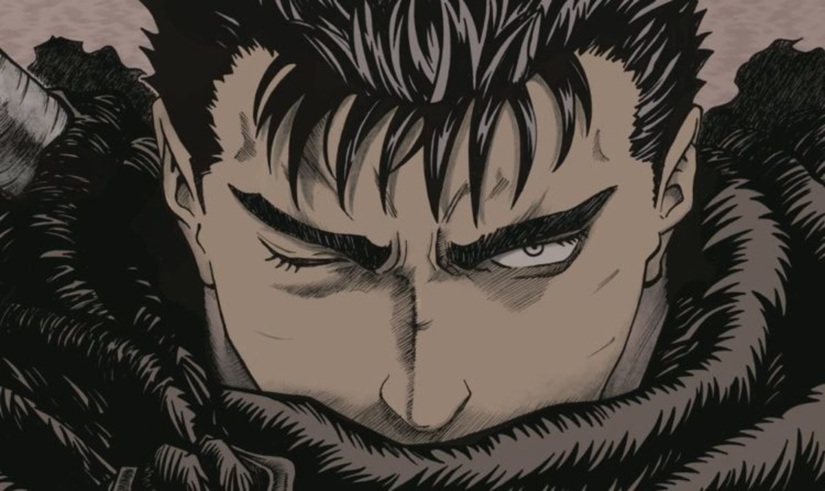 Berserk anime showing Guts suffering loss trauma and endless battle against fate