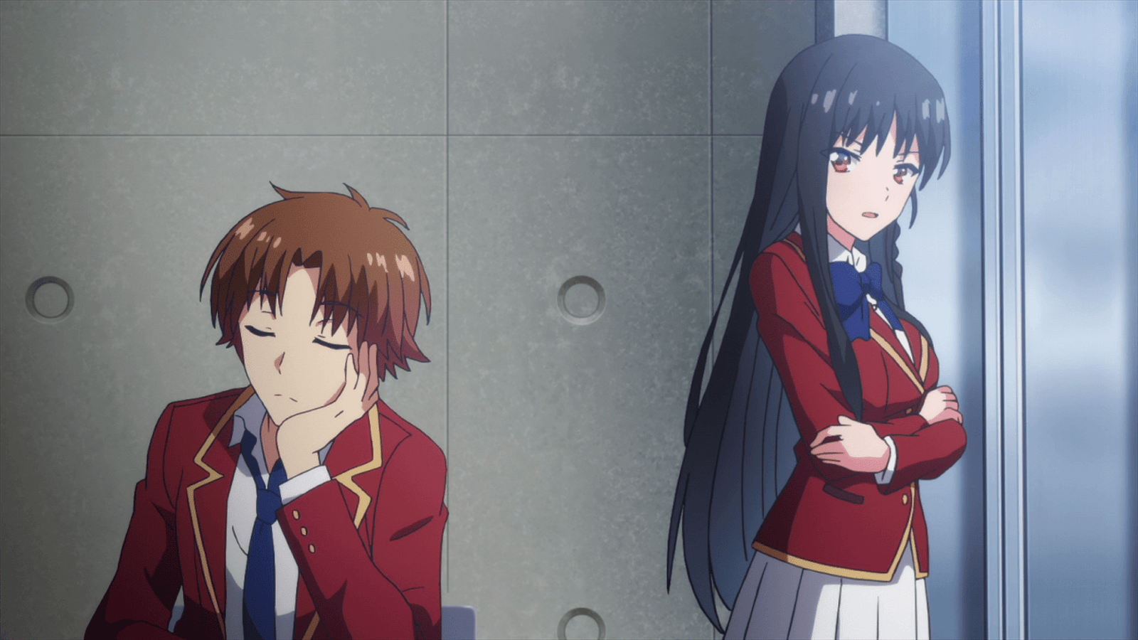 Classroom of the Elite anime featuring Ayanokoji the ultimate sigma main character