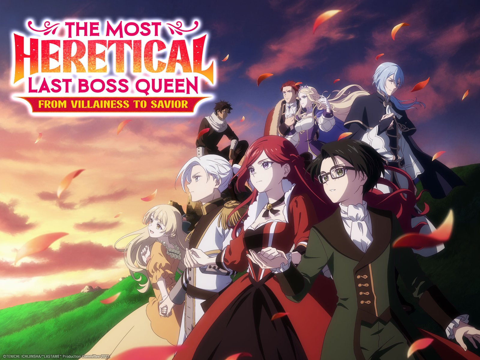The Most Heretical Last Boss Queen anime featuring villainess turned savior through strategy and morality