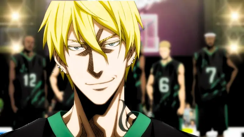 Nash Gold Jr smirks arrogantly while wearing his black and green Jabberwock jersey on the basketball court during the best sports championship.