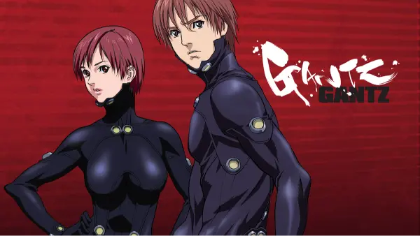 Kei Kurono and Kei Kishimoto wearing black plugsuits in Gantz