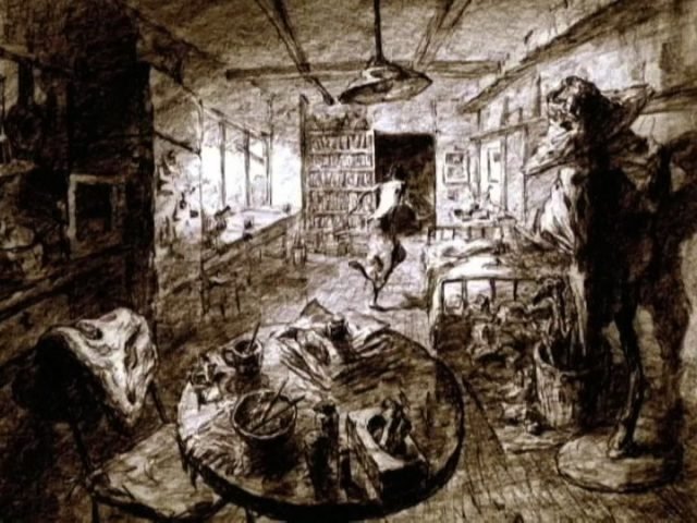 Midori-ko anime hand-drawn body horror meat-vegetable scene.