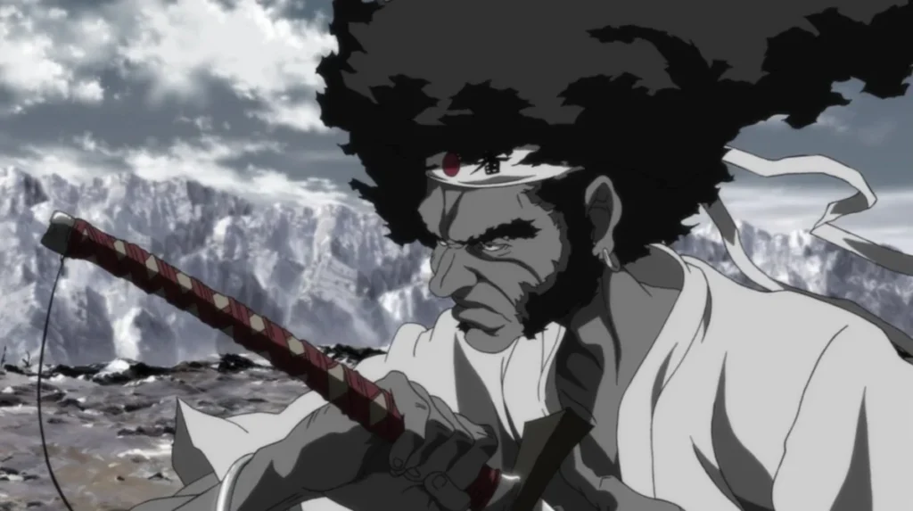 Afro Samurai anime featuring a deadly swordsman with unmatched combat skill