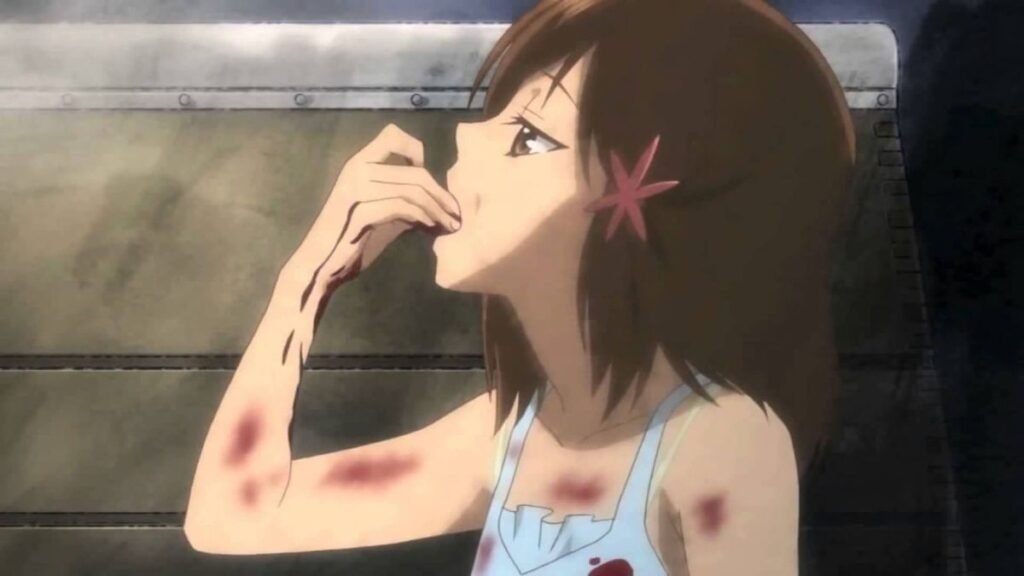 Pupa anime Utsutsu and Yume cannibalism scene brother and sister horror.